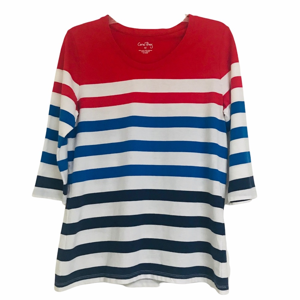 Coral Bay Striped top size medium